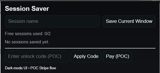 (Beta) Session Saver Pro (Unlimited Sessions)